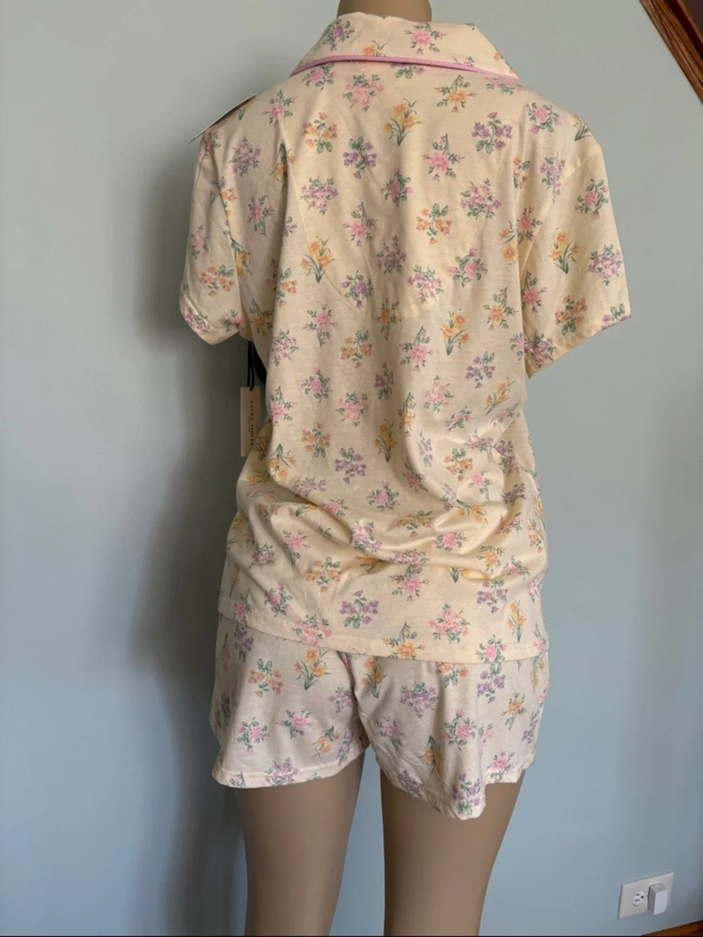 Laura Ashley Cotton Flower print Pajama Set - top, pants, shorts